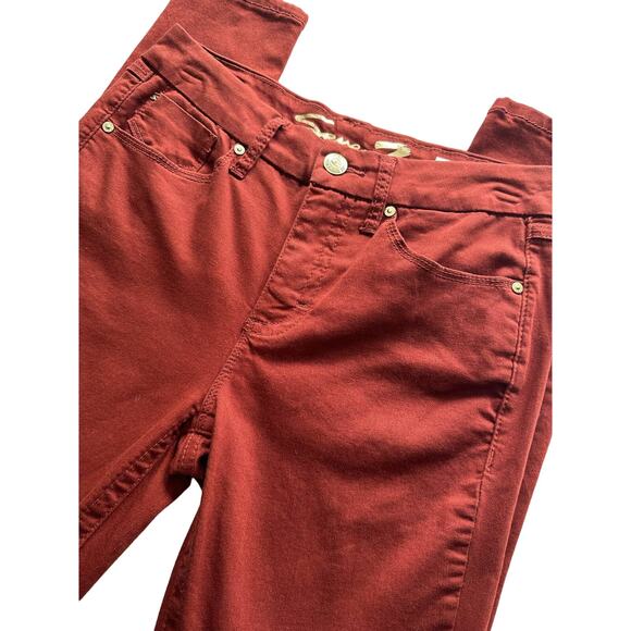 Seven7 Burnt Orange Woman's Skinny Jeans Size 6 - Picture 1 of 7
